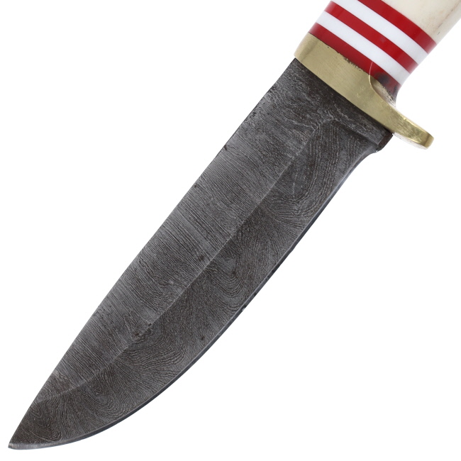 Lariat Ridgeback - Hand-Forged Damascus Hunting Knife with Bone & Resin Handle #2