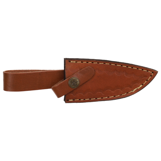 Lariat Ridgeback - Hand-Forged Damascus Hunting Knife with Bone & Resin Handle #4