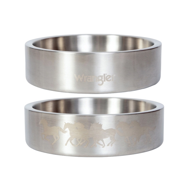 Wrangler Double Walled Stainless Steel Dog Bowl