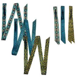 ASSORTED Western Print Premium Quality Nylon tie strap and Off Billet set