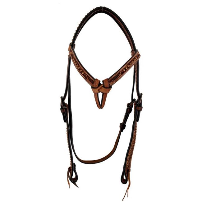 Showman Argentina Cow Leather Futurity Knot Headstall #2