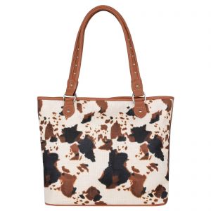 Montana West Cowprint Canvas Tote Bag