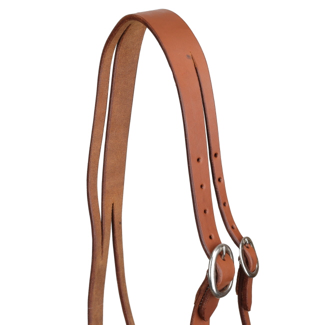 Showman Classic Argentina Cow Leather Split Ear Headstall with Throatlatch #2