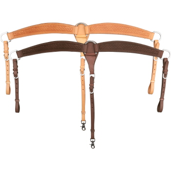 Showman Roper’s Weave Argentina Cow Leather Breastcollar