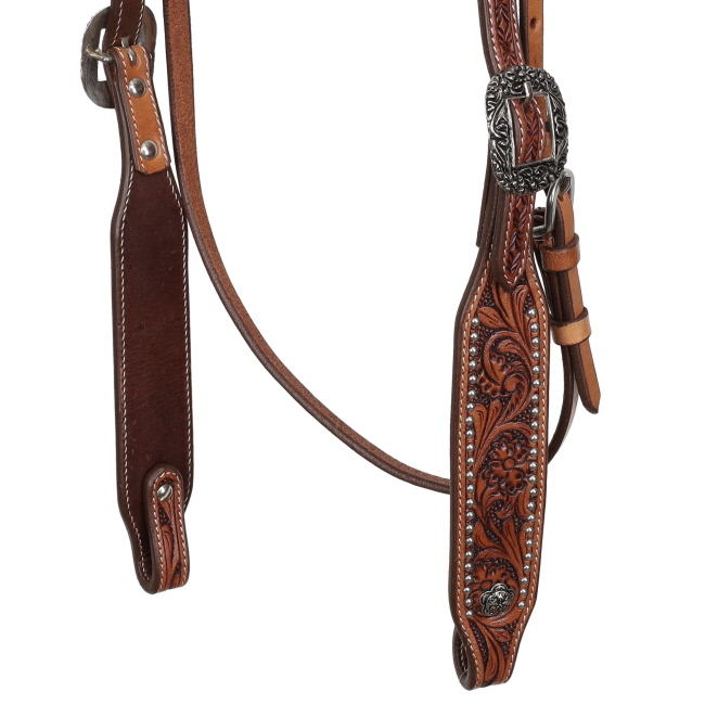 Showman Gardenia Argentina Cow Leather Browband Headstall #2