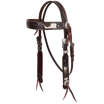 Showman Nightshade Hide Argentina Cow Leather Browband Headstall