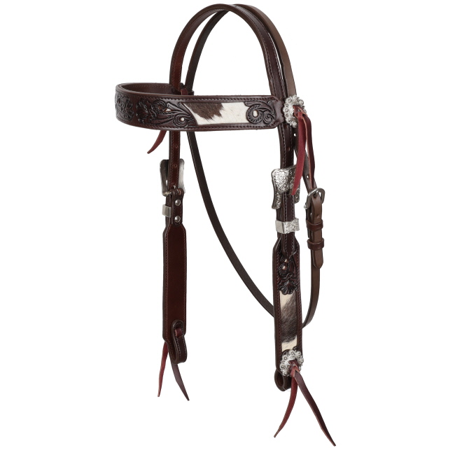 Showman Nightshade Hide Argentina Cow Leather Browband Headstall