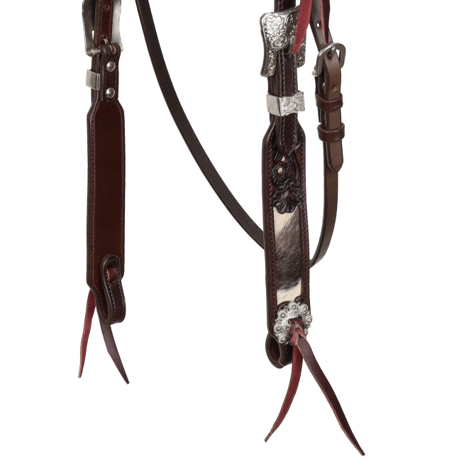 Showman Nightshade Hide Argentina Cow Leather Browband Headstall #2