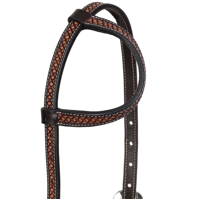 Showman Navajo Nights Argentina Cow Leather Beaded One Ear Headstall #2