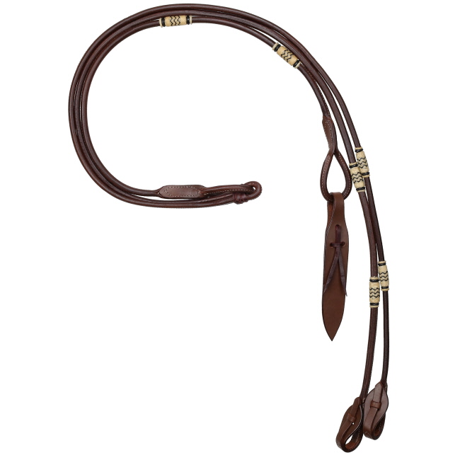 Showman Canyon Line Argentina Cow Leather Romal Reins