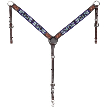 Showman Navajo Nights Argentina Cow Leather Beaded Breastcollar