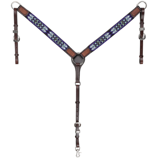 Showman Navajo Nights Argentina Cow Leather Beaded Breastcollar