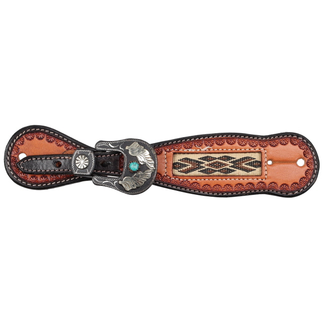 Showman Men's Sacred Sierra Argentina Cow Leather Spur Straps #2