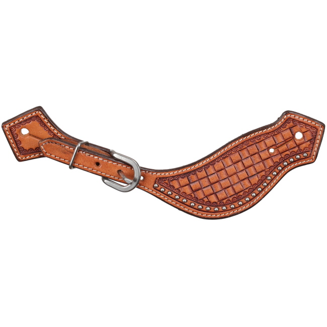 Showman Men's Square Dancer Argentina Cow Leather Spur Straps #2