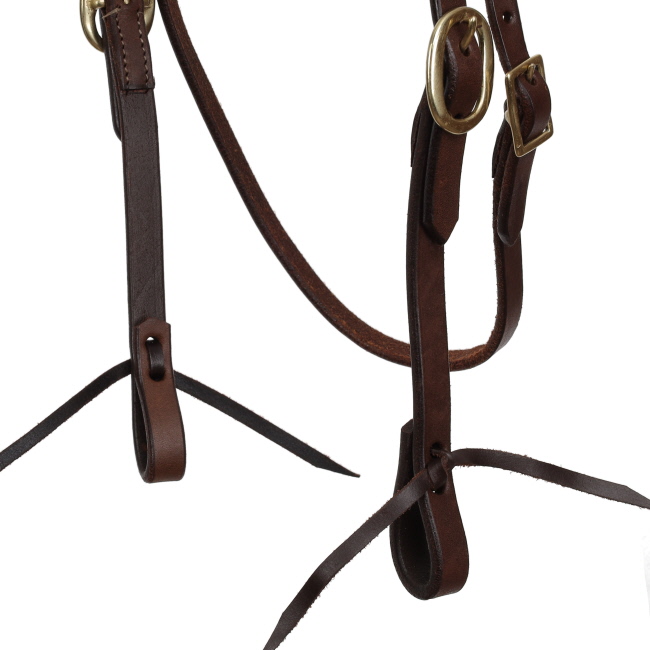 Showman Dark Argentina Cow Leather Browband Headstall - Mini/Small Pony #2