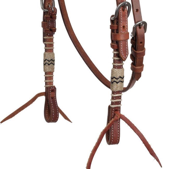 Showman Rawhide Argentina Cow Leather Browband Headstall - Mini/Small Pony #2