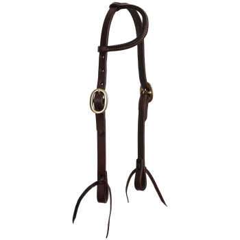 Showman Dark Argentina Cow Leather One Ear Headstall - Mini/Small Pony