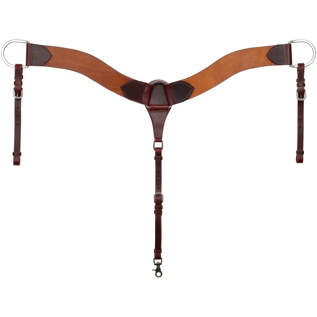 Showman Argentina Cow Leather Two-Tone Breastcollar