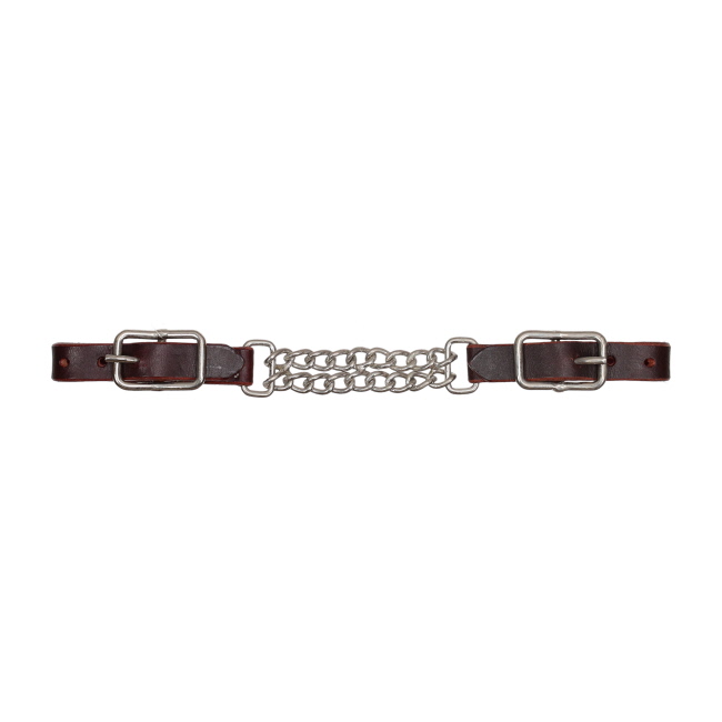 Showman Latigo Argentina Cow Leather Double Curb Chain