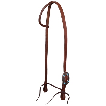 Showman Prairie Jewel Argentina Cow Leather One Ear Headstall