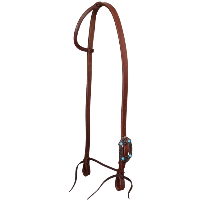 Showman Prairie Jewel Argentina Cow Leather One Ear Headstall