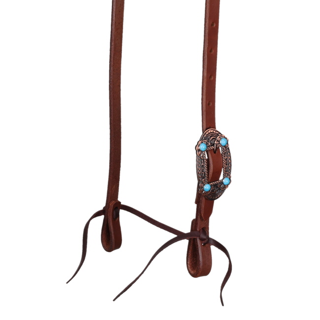 Showman Prairie Jewel Argentina Cow Leather One Ear Headstall #2
