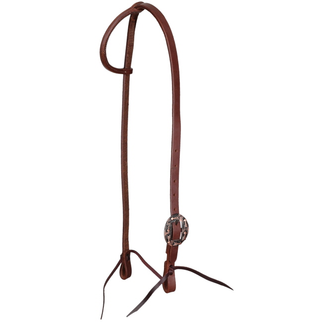 Showman Arrow Argentina Cow Leather One Ear Headstall
