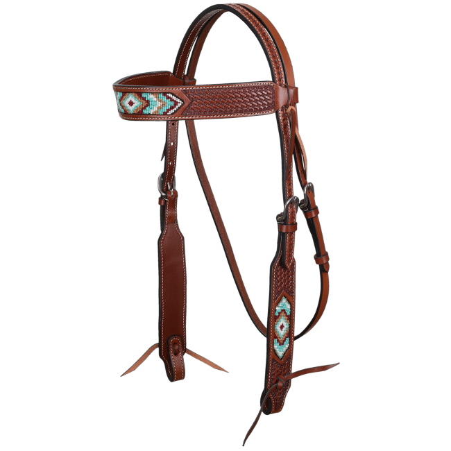 Showman Sunset Serenade Argentina Cow Leather Browband Headstall