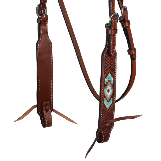 Showman Sunset Serenade Argentina Cow Leather Browband Headstall #2