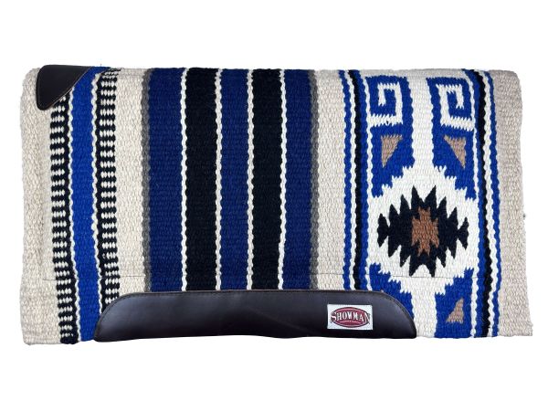 Showman 36" X 34" New Zealand Wool Cutter Style Striped Saddle Pad #2