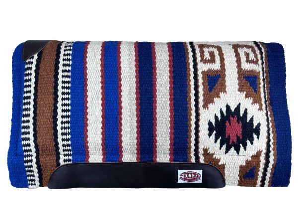 Showman 36" X 34" New Zealand Wool Cutter Style Striped Saddle Pad #4