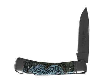 Old Ram Manual Folding Knife - Blue Floral