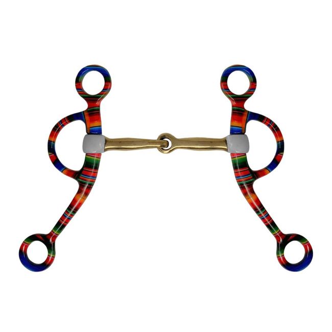 Showman Serape Print Copper Argentine Snaffle Bit