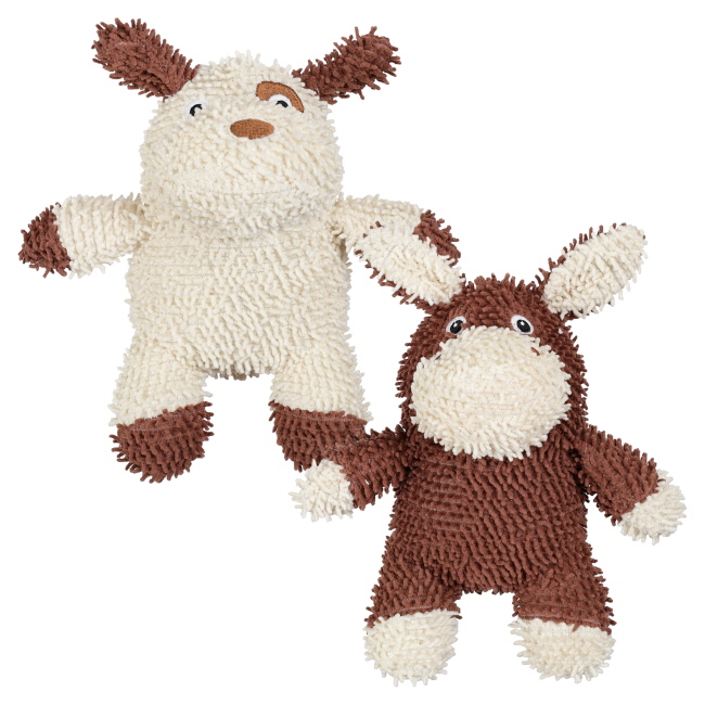 Farmyard Friends Squeaker & Crinkle Plush Dog Toy