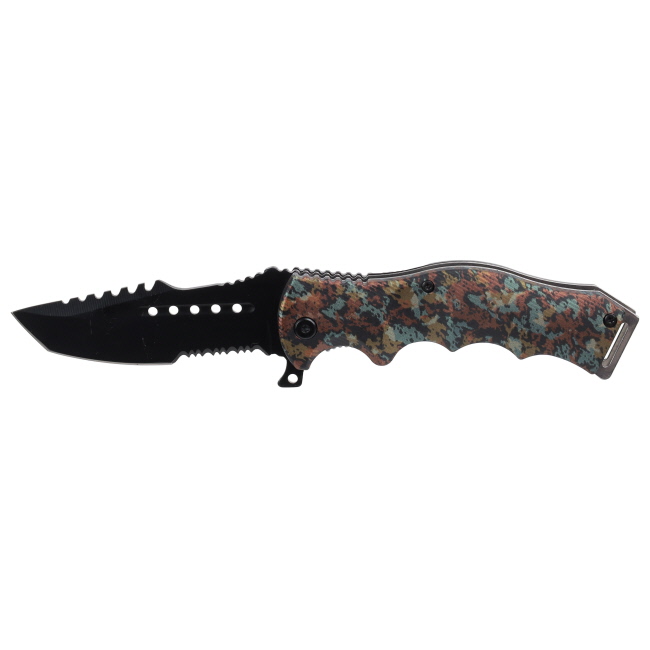 Woodland Tactical Assist-Open Folding Knife with Belt Clip #2
