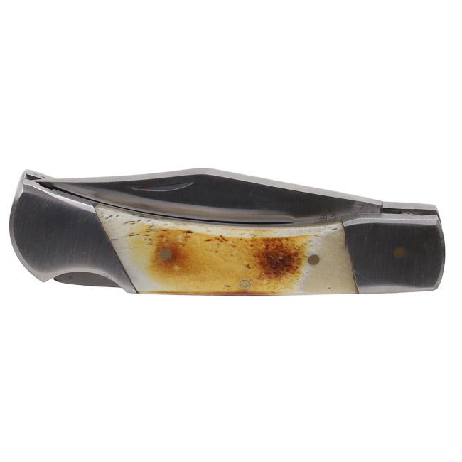 Bone Handle Lockback Pocket Knife with Sheath #3