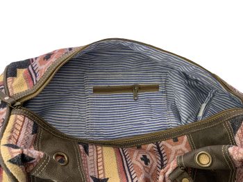 Klassy Cowgirl Dusty Mauve Upcycled Duffle Bag #4