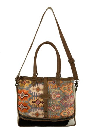 Klassy Cowgirl Southwest Brights Upcycled Weekender Tote Bag #3