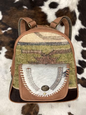 Klassy Cowgirl Surreal Upcycled Backpack Bag #3