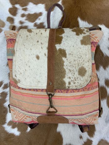Klassy Cowgirl Vibrant Boho Upcycled Backpack Bag #4