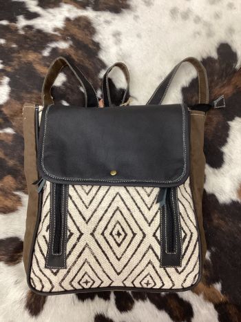 Klassy Cowgirl Black Diamond Upcycled Backpack Bag #3
