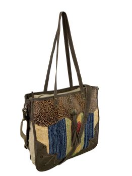 Klassy Cowgirl Sweet Vintage Upcycled Market Tote Bag