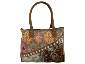 Klassy Cowgirl Southwest Brights Upcycled Tote Bag #3