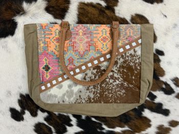 Klassy Cowgirl Southwest Brights Upcycled Tote Bag #5