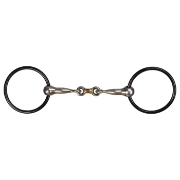 Showman D-Ring Snaffle with Copper Inlay Dogbone