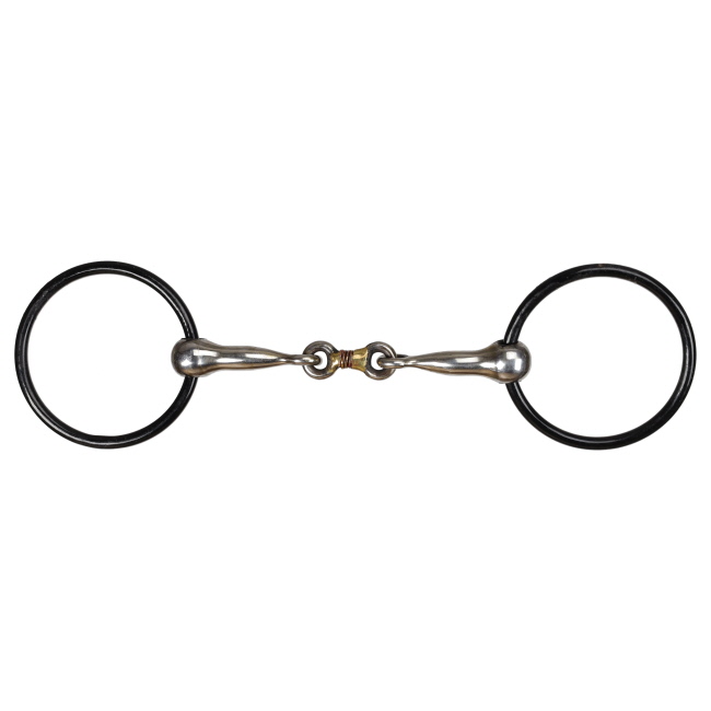 Showman D-Ring Snaffle with Copper Inlay Dogbone