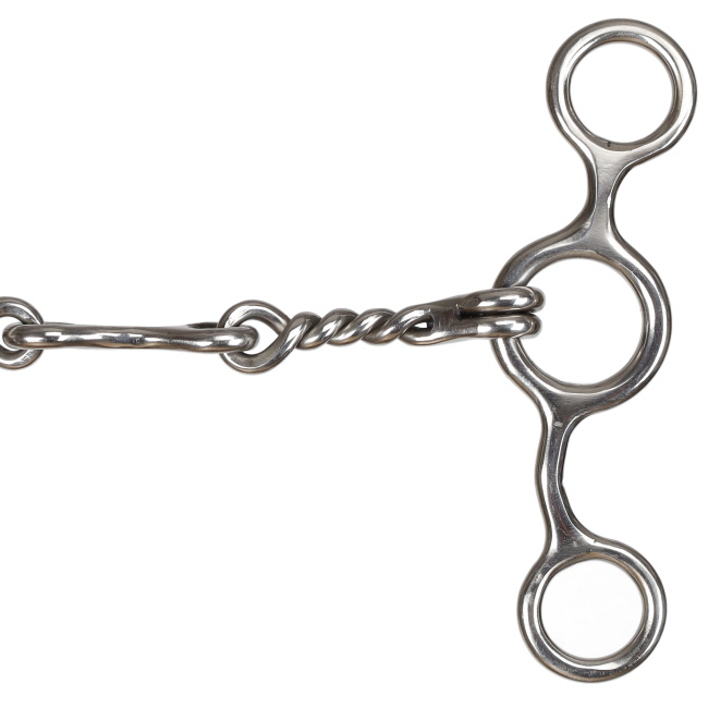 Showman Junior Cowhorse Twisted Wire Dogbone Snaffle #2