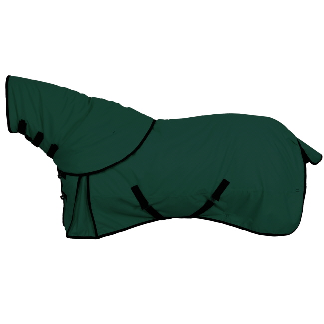 600D Waterproof and Breathable Turnout Blanket with Detachable Neck - Hunter Green
