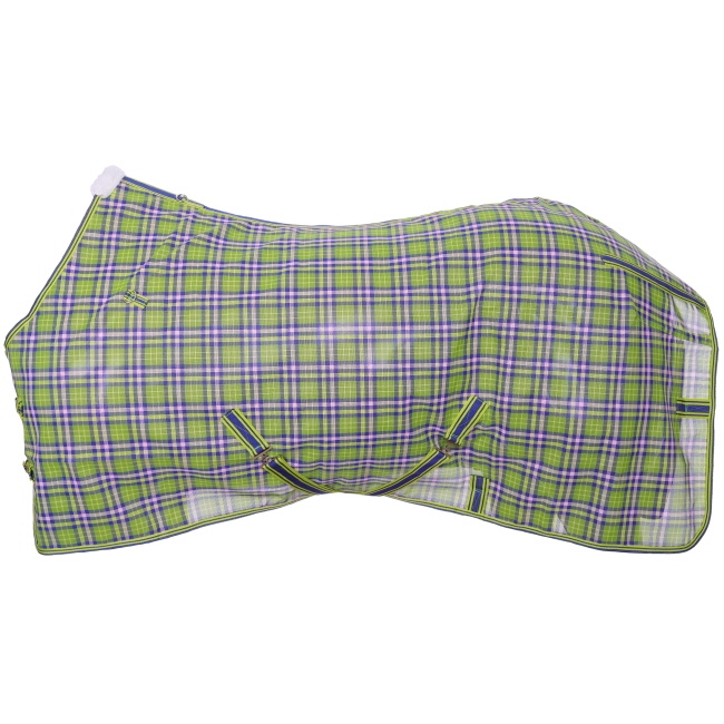Neon Plaid Mesh Fly Sheet with Detachable Neck #2