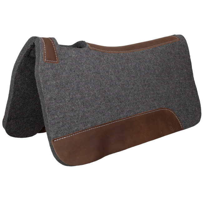 Showman 31" x 31" Gray Merino Wool Felt Saddle Pad #2